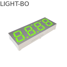 হলুদ সবুজ 4 ডিজিট 0.56 ইঞ্চি 7 সেগমেন্ট LED ডিসপ্লে সাদা সেগমেন্ট ধূসর পৃষ্ঠ