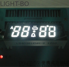 ডিআইপি / এসএমডি পিন কাস্টম LED ডিসপ্লে, কমন ক্যাথোড 7 সেগমেন্ট বিশুদ্ধ হোয়াইট প্রদর্শন