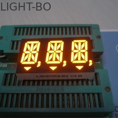 সুপার অ্যাম্বার 3 অঙ্ক 14 সেগমেন্ট LED ডিসপ্লে 0.56 ডিজিটাল নির্দেশক জন্য ইঞ্চি