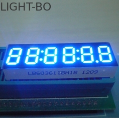 আল্ট্রা উজ্জ্বল নীল 6 অঙ্ক 7 সেগমেন্ট LED ডিসপ্লে 0.32 কালো সারফেস সঙ্গে ইঞ্চি