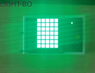 খাঁটি সবুজ 200 এমসিডি 5x7 ডট ম্যাট্রিক্স LED ডিসপ্লে স্বচ্ছ আঠালো