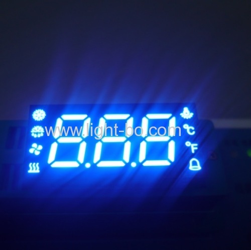 কাস্টম অতি নীল ট্রিপল ডিজিট 7 সেগমেন্ট তাপমাত্রা আর্দ্রতা defrost সংকোচকারী ফ্যান অবস্থা সূচক জন্য নেতৃত্বাধীন নেতৃত্বে