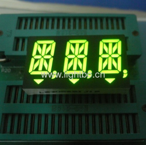 কাস্টম 14.2 মিমি (0.56) 3 অঙ্ক 14 সেগমেন্ট আলফানিউমেরিক LED ডিসপ্লে