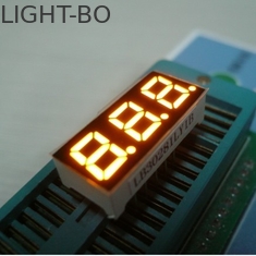 তিনটি অঙ্ক মিনি 7 সেগমেন্ট LED ডিসপ্লে মাল্টিপ্লেক্সিং নির্দেশক হলুদ জন্য