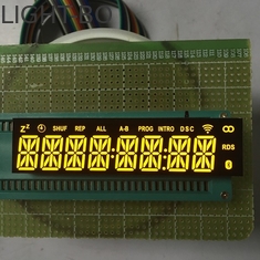 সাধারণ ক্যাথোড কাস্টম LED ডিসপ্লে আল্ট্রা ব্রাইট অ্যাম্বার 8 ডিজিট 14 সেগমেন্ট লং লাইফস্প্যান