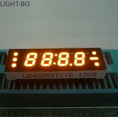 ভালো দাম 0.25 ইঞ্চি হলুদ চার অঙ্ক 7 সেগমেন্ট LED ঘড়ি প্রদর্শন, ছোট বর্তমান ড্রাইভ অনলাইন