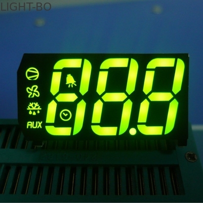 সবুজ 3 সংখ্যা 0.67 "কুলিং জন্য কাস্টম LED ডিসপ্লে 7 সেগমেন্ট