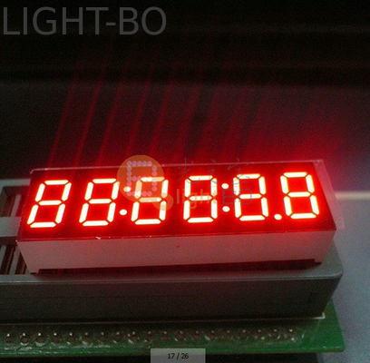 ভালো দাম 515-525nm তরঙ্গদৈর্ঘ্য এবং বৈদ্যুতিক শক্তি উত্স সহ 6 ডিজিটের আকারের LED ঘড়ি প্রদর্শন অনলাইন