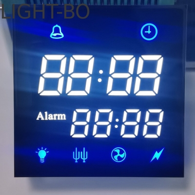 মাইক্রোওয়েভ টাইমার জন্য উজ্জ্বল সাদা / নীল ক্যাথোড ডুয়াল সারি কাস্টম 7 সেগমেন্ট LED ডিসপ্লে