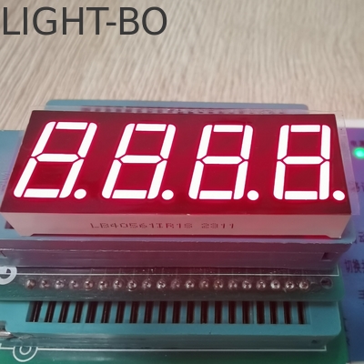 4 ডিজিট 14.2 মিমি উচ্চ উজ্জ্বল লাল 7 সেগমেন্ট LED ডিসপ্লে তাপমাত্রা নিয়ন্ত্রণের জন্য সাধারণ অ্যানোড