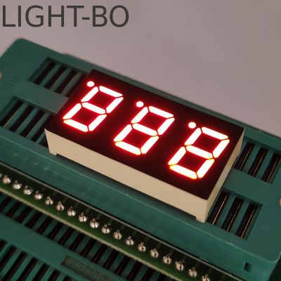 0.4 ইঞ্চি CA 3-সংখ্যার 7-সেগ LED, তাপমাত্রা নির্দেশকের জন্য অতি উজ্জ্বল লাল ডিসপ্লে