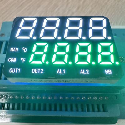 ভালো দাম High Brightness White /Pure Green Dual Line 7 Segment LED Display Common Anode for Temperature Indicator অনলাইন