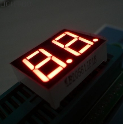 0.56 ইঞ্চি সাধারণ ক্যাথোড 7-সেগমেন্ট এলইডি ডিসপ্লে অ্যাম্বার রঙ ডাবল ডিজিট