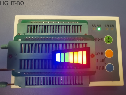 7 বিভাগটি 3.3V 120mcd কমন অ্যানোড ট্র্যাপিজয়েড এলইডি লাইট বার