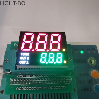 19mm উচ্চতা 7 সেগমেন্ট LED ডিসপ্লে ডুয়াল লাইন মোল্ড কমন ক্যাথোড 35mcd