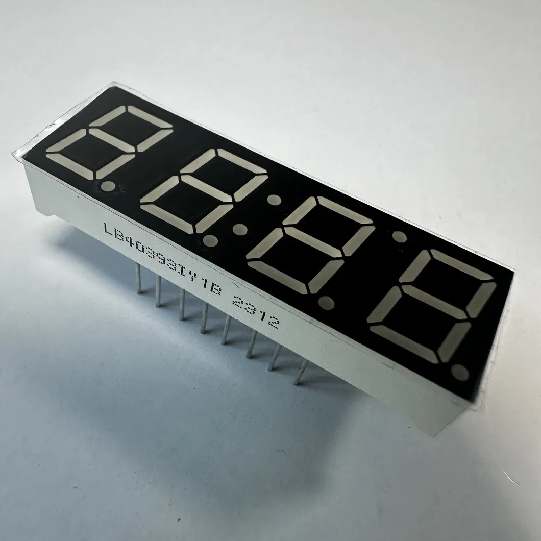 0.39" হলুদ 7 সেগমেন্ট LED ডিসপ্লে তাপমাত্রা আর্দ্রতা সূচক জন্য সাধারণ Anode 2