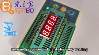 যন্ত্র প্যানেলের জন্য 4-ডিজিটের আল্ট্রা ব্রাইট রেড 7-সেগমেন্টের LED ডিসপ্লে