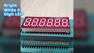 0.36 ইঞ্চি 6 ডিজিট সাদা 7 সেগমেন্ট এলইডি ডিসপ্লে