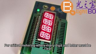 4-অঙ্কের 14-সেগমেন্টের আলফানিউমেরিক LED ডিসপ্লে, আল্ট্রা ব্রাইট রেড, ট্যাক্সিমিটার / মিটারিং অ্যাপ্লিকেশনের জন্য